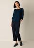 Peruvian Cotton Blend Bateau Neck Top