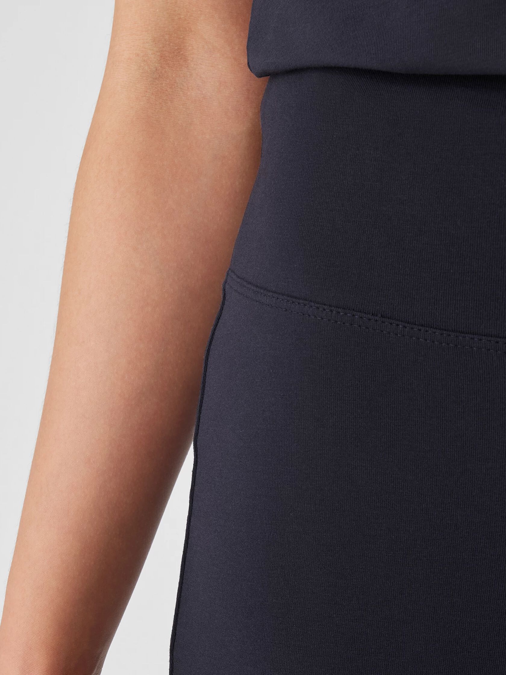 Pima Cotton Stretch Jersey High-Waisted Pant