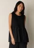 Organic Cotton Poplin Round Neck Long Top