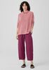 Organic Linen Cotton Slub Funnel Neck Top