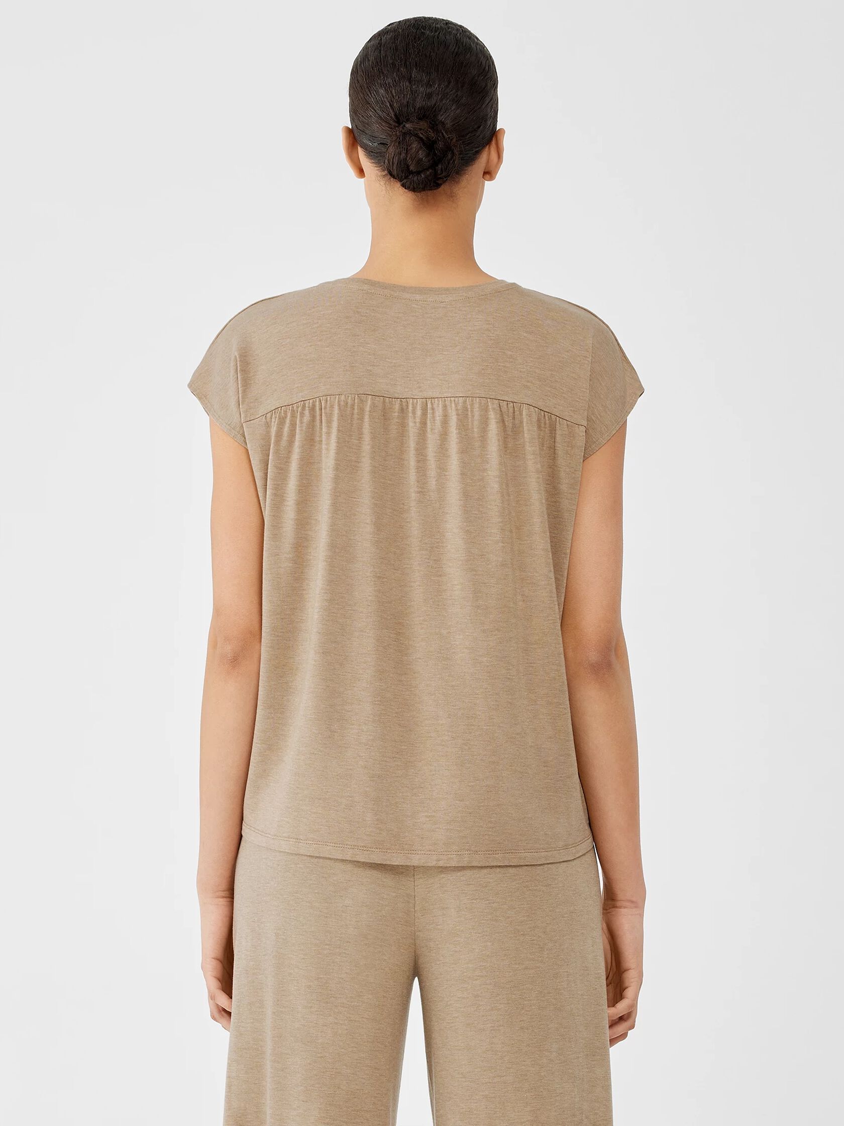 Fine Jersey Shirred-Back Top