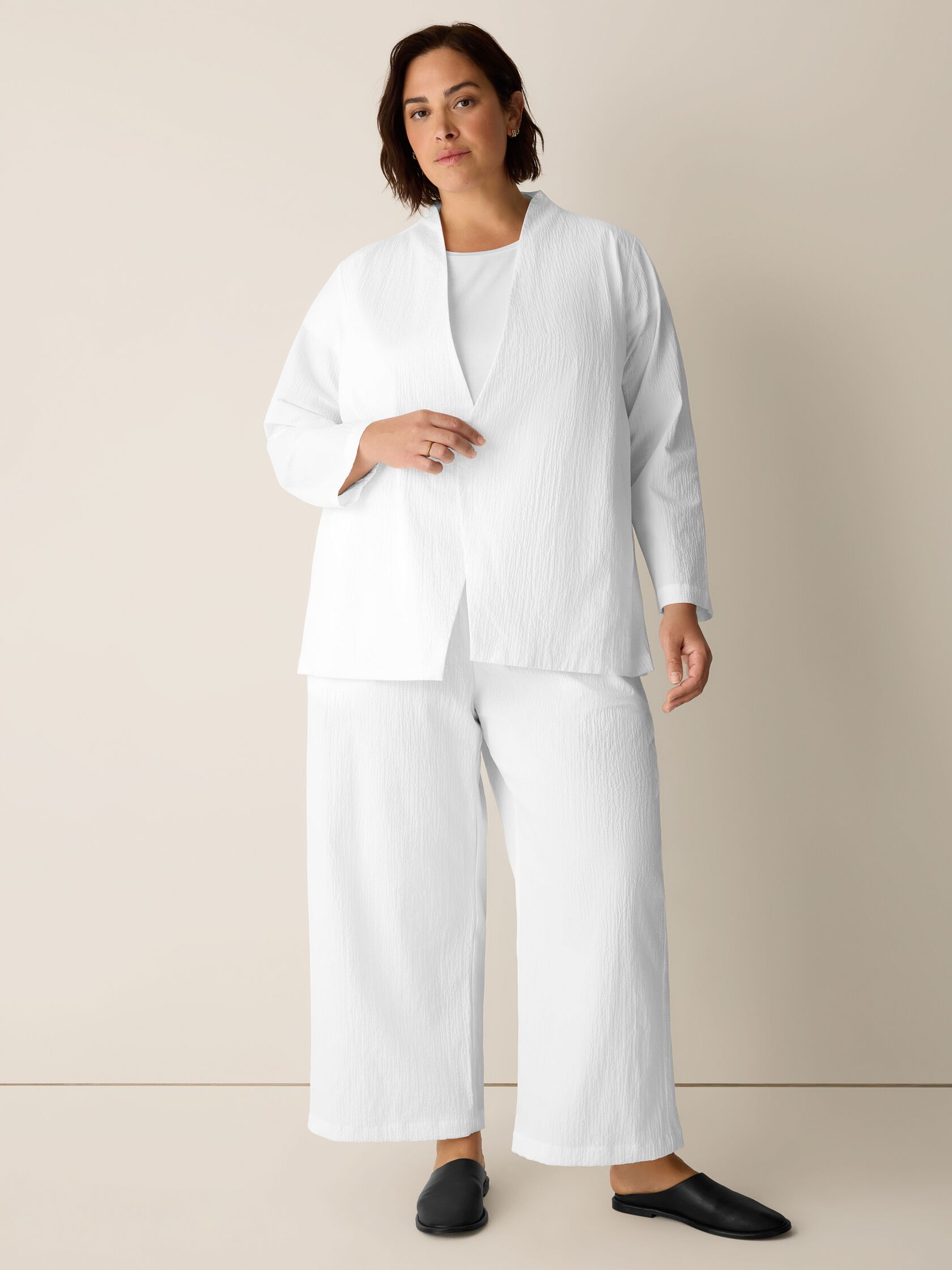 Organic Cotton Pucker Angled Jacket