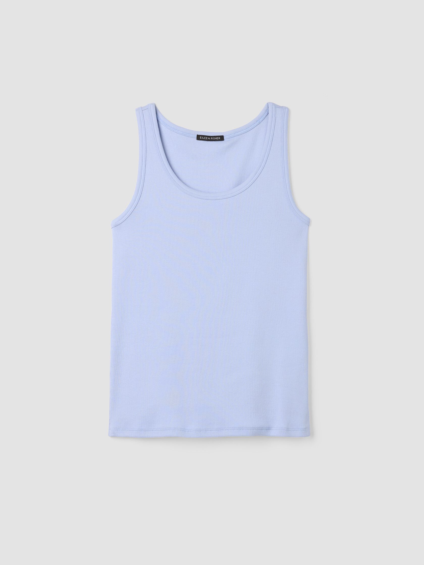 Organic Cotton Stretch Rib Scoop Neck Tank