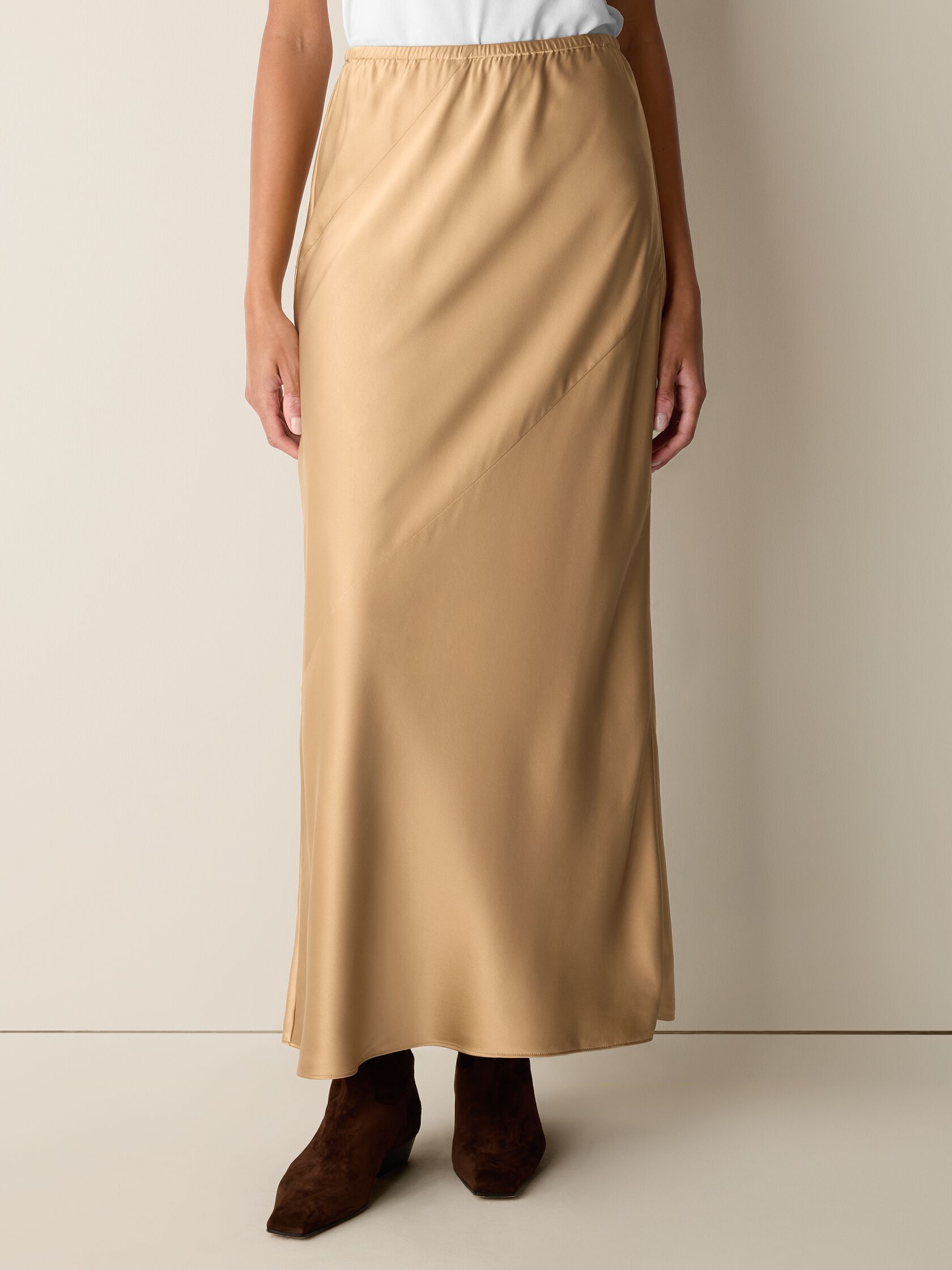 Heavyweight Silk Charmeuse Bias Skirt