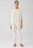 Peruvian Organic Cotton Crimp Hooded Cardigan