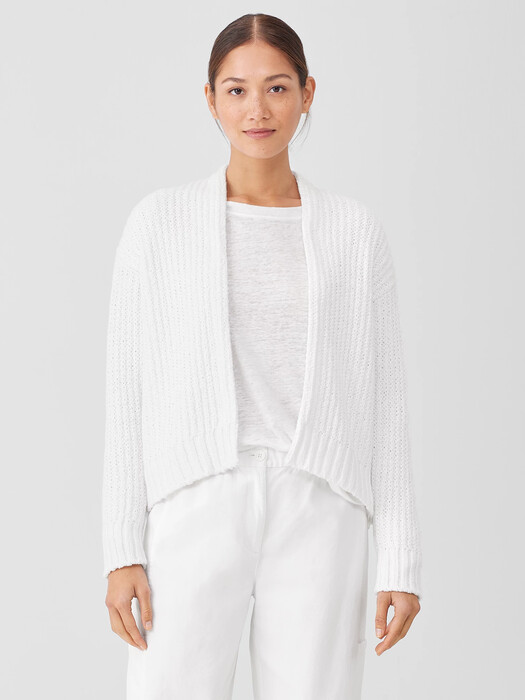 Peruvian Organic Cotton Crimp Cardigan