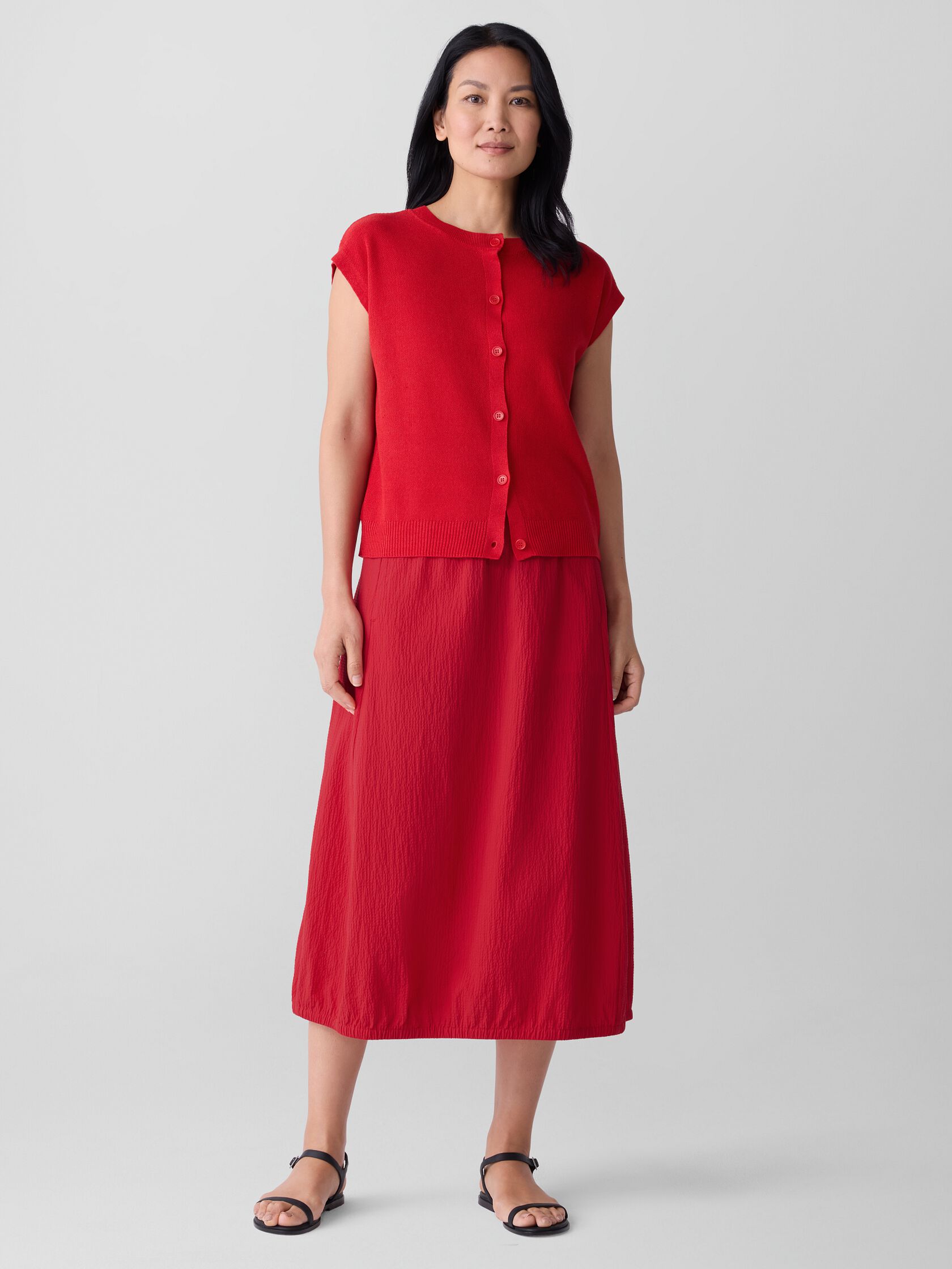 Organic Cotton Pucker Lantern Skirt