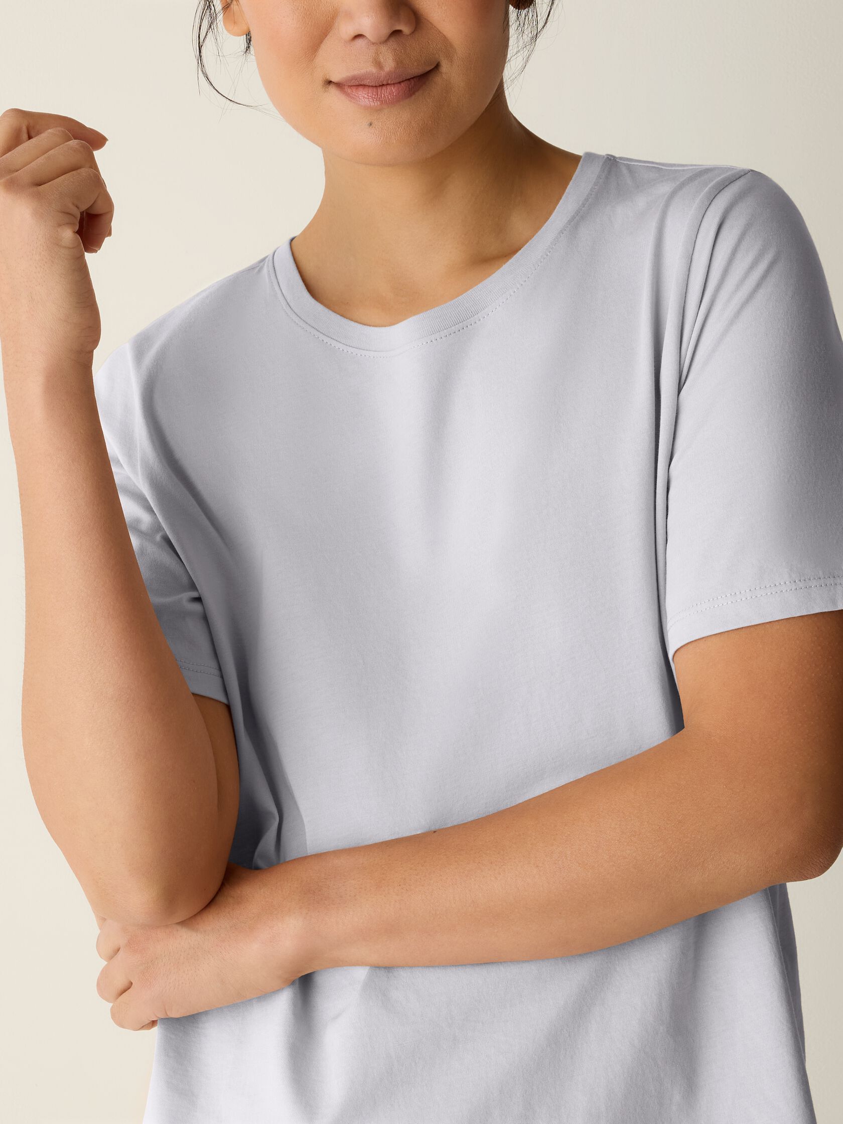 Organic Pima Cotton Jersey Round Neck Tee