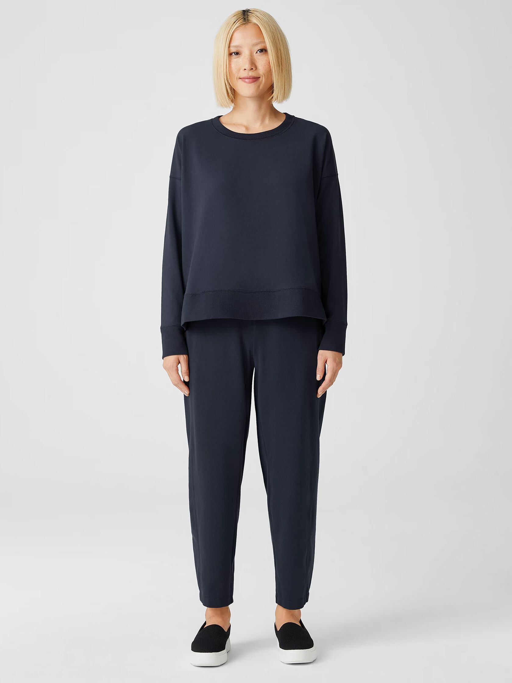 Traceable Cotton Jersey Crew Neck Top