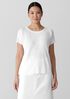 Organic Linen Cotton Jewel Neck Top