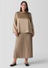 Stretch Silk Charmeuse Bateau Neck Top