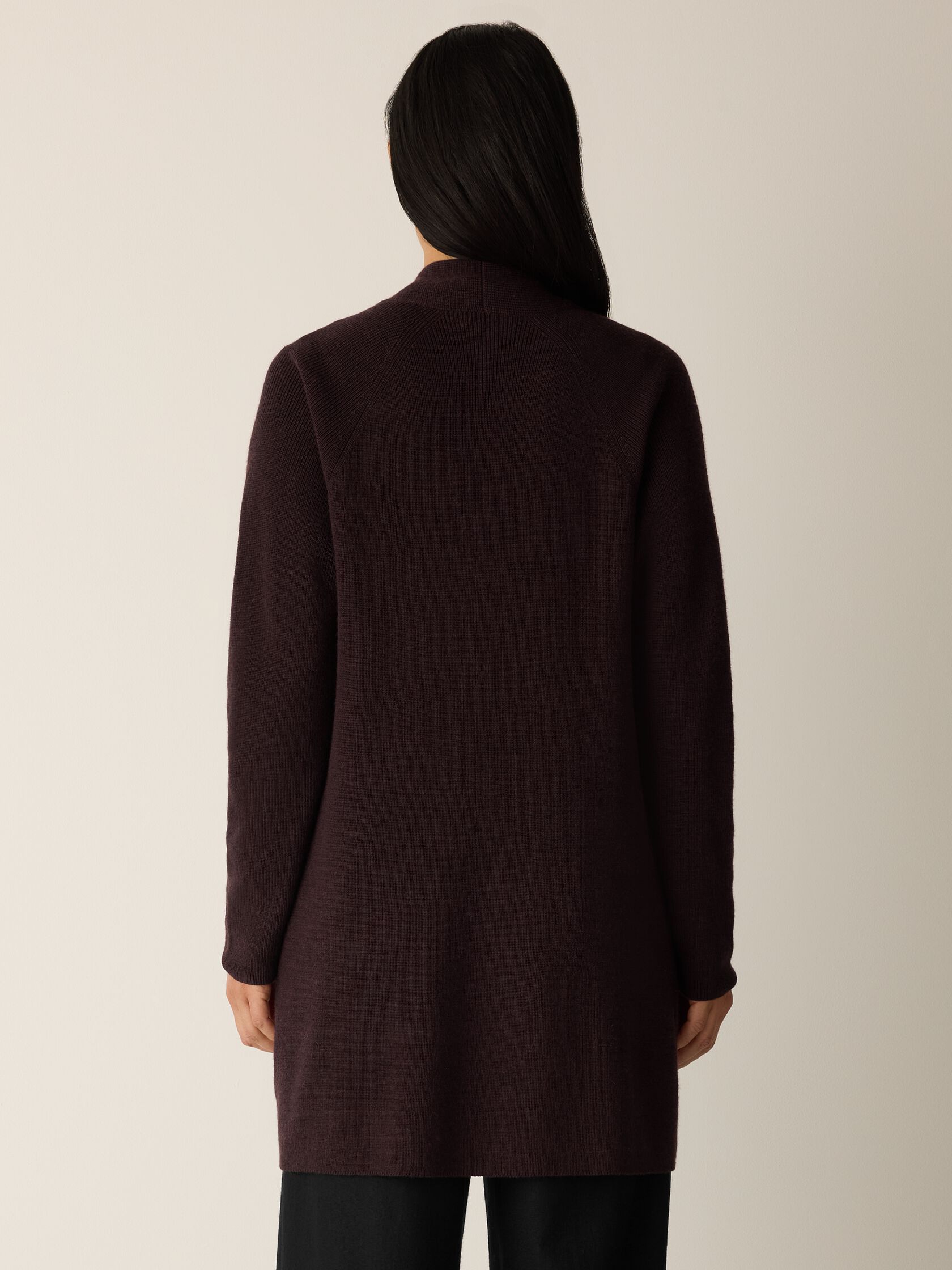 Merino Long Cardigan in Regenerative Wool