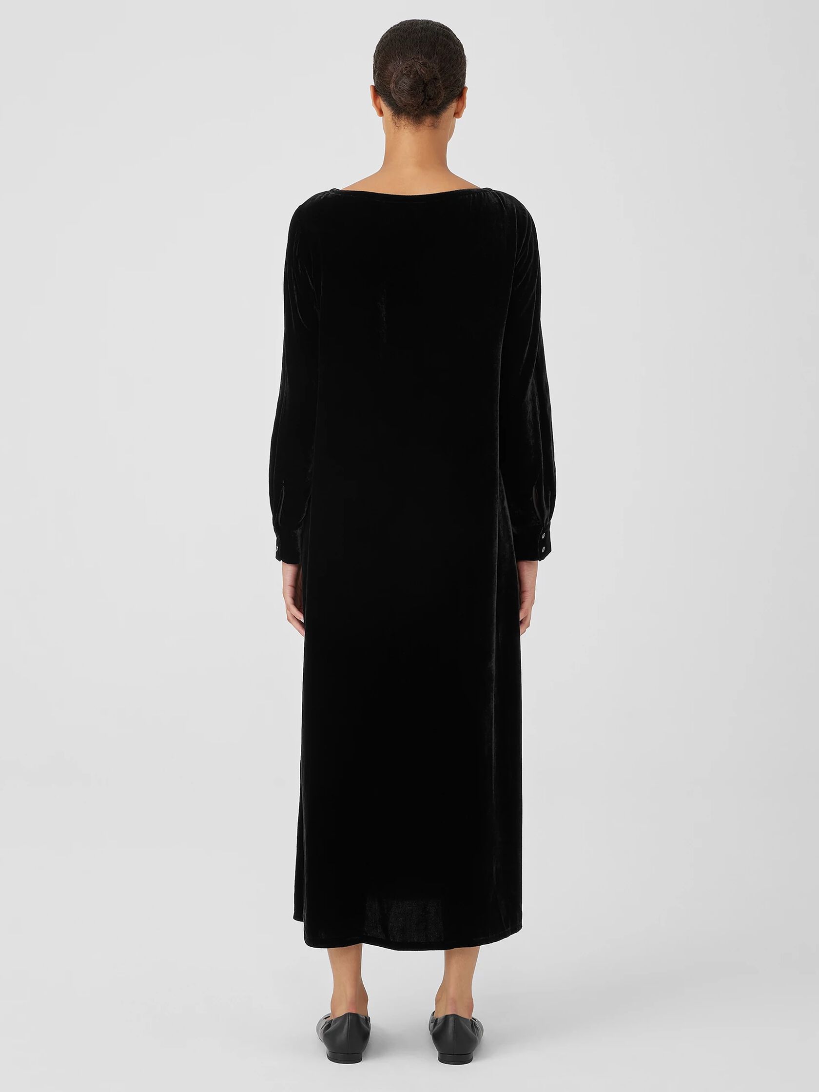 Velvet Bateau Neck Dress