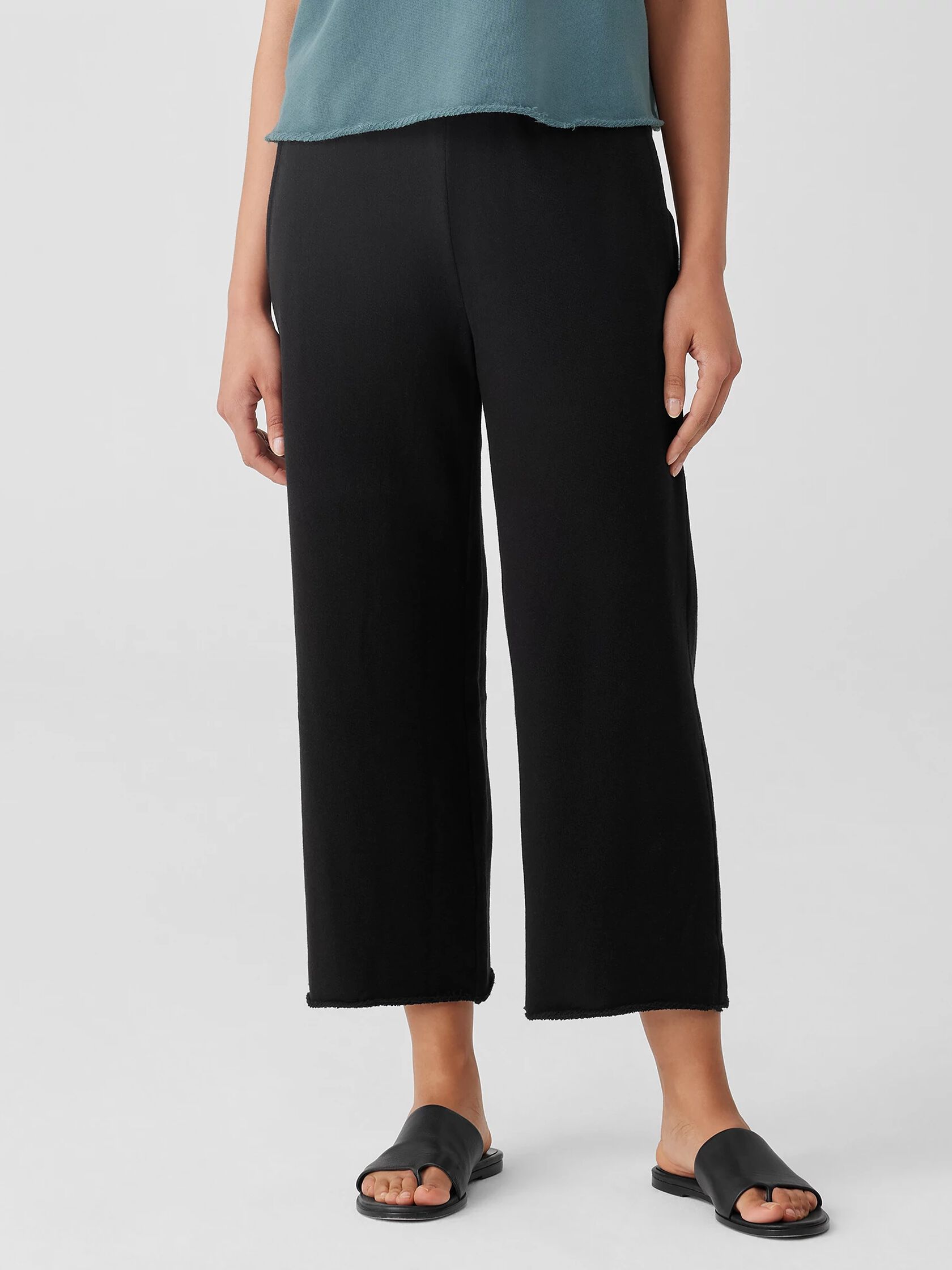 Lightweight Organic Cotton Terry Straight Pant