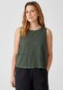 Pigment-Dyed Organic Cotton Crew Neck Tank