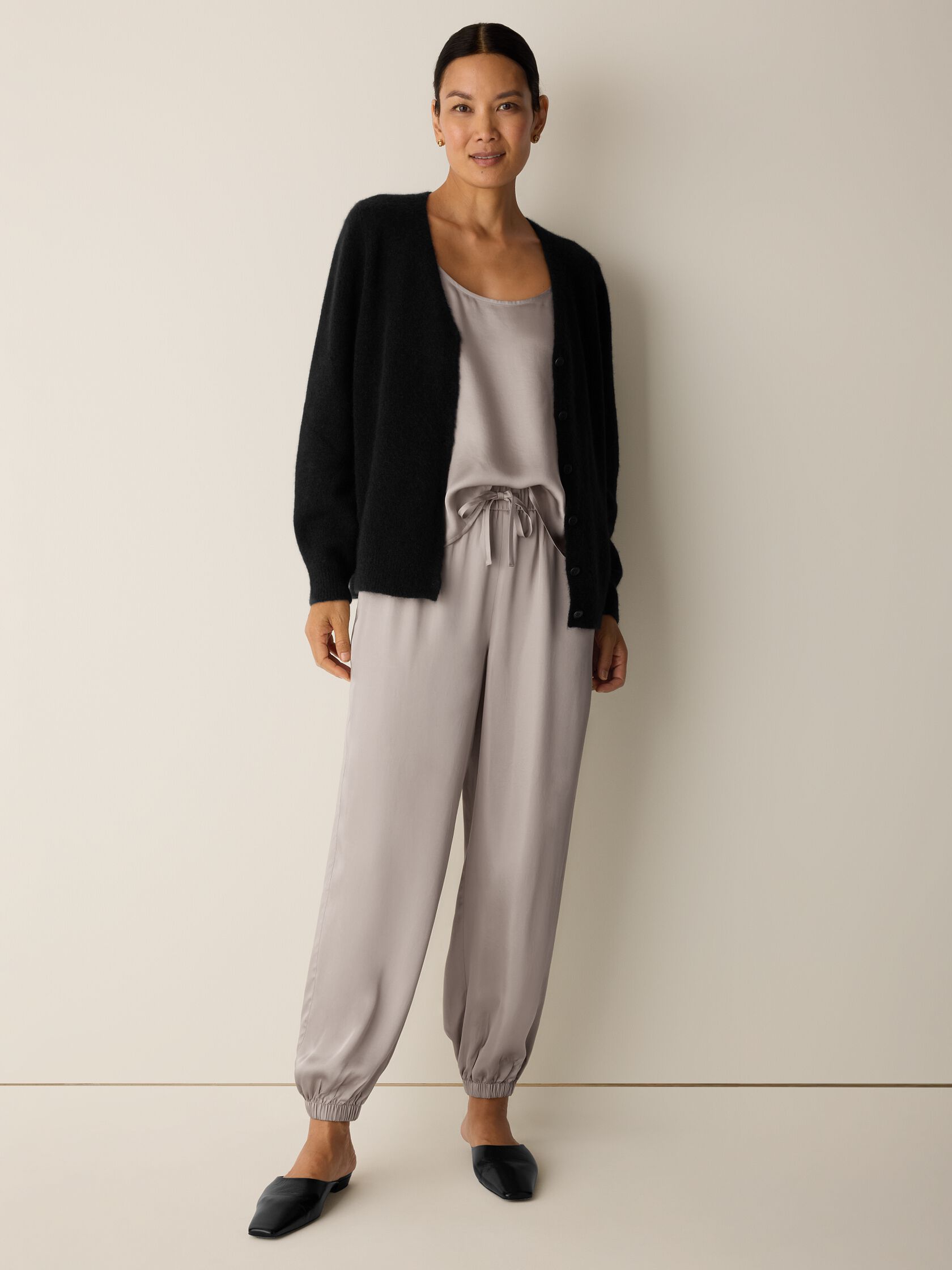 Smooth Satin Shimmer Jogger
