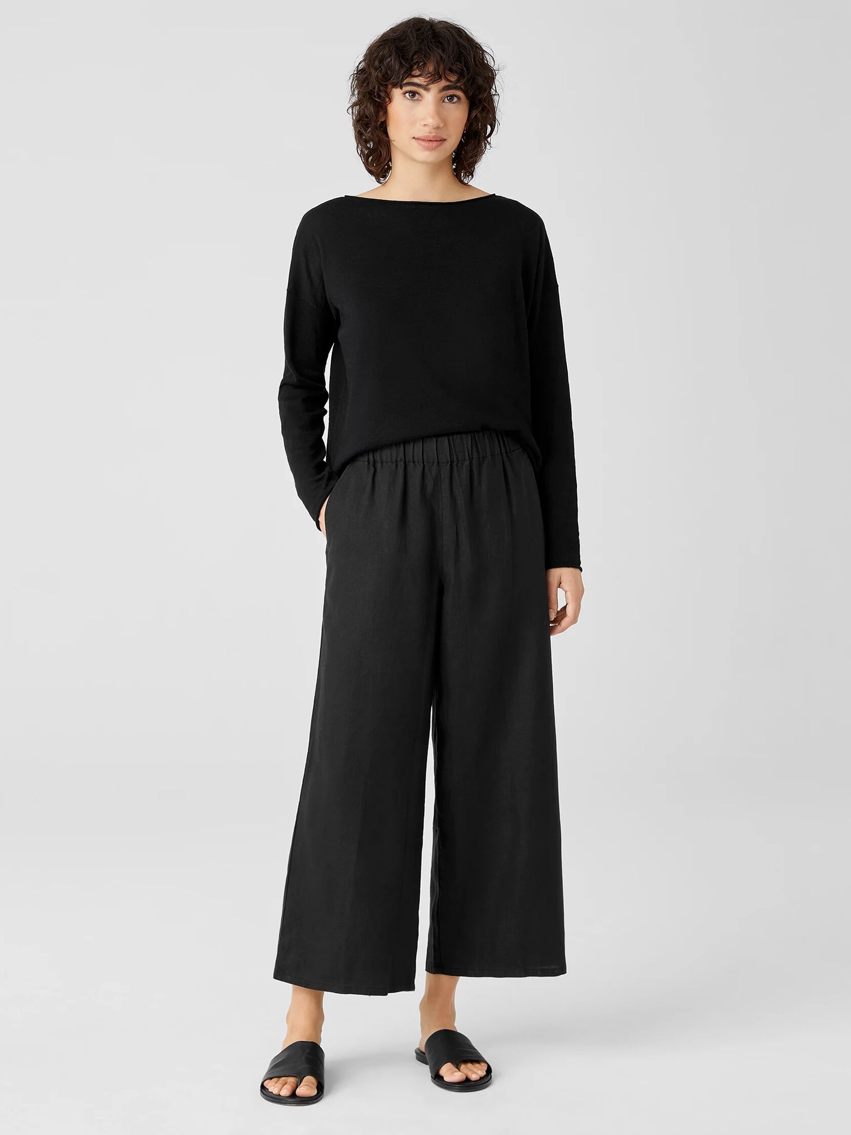 Organic Linen Wide-Leg Pant