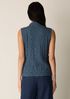 Bubble Jacquard Funnel Neck Top