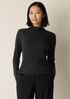 Superfine Merino Turtleneck Top in Regenerative Wool
