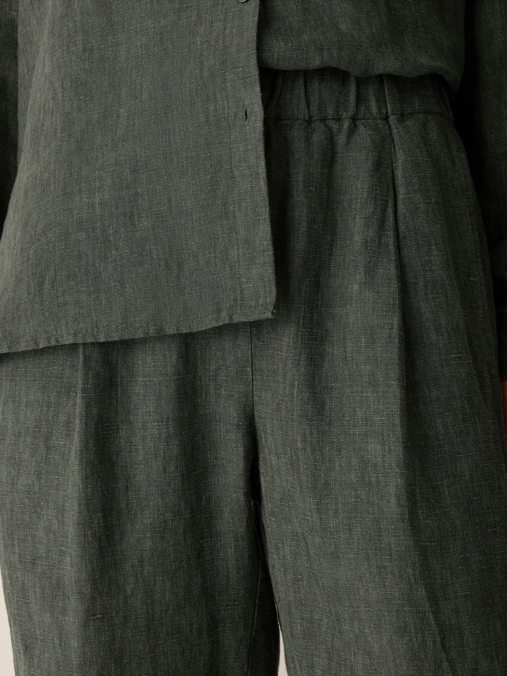 Washed Organic Linen D&eacute;lav&eacute; Lantern Pant