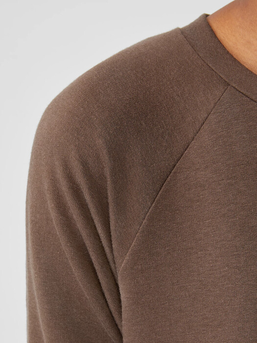 Cozy Brushed Terry Raglan-Sleeve Top