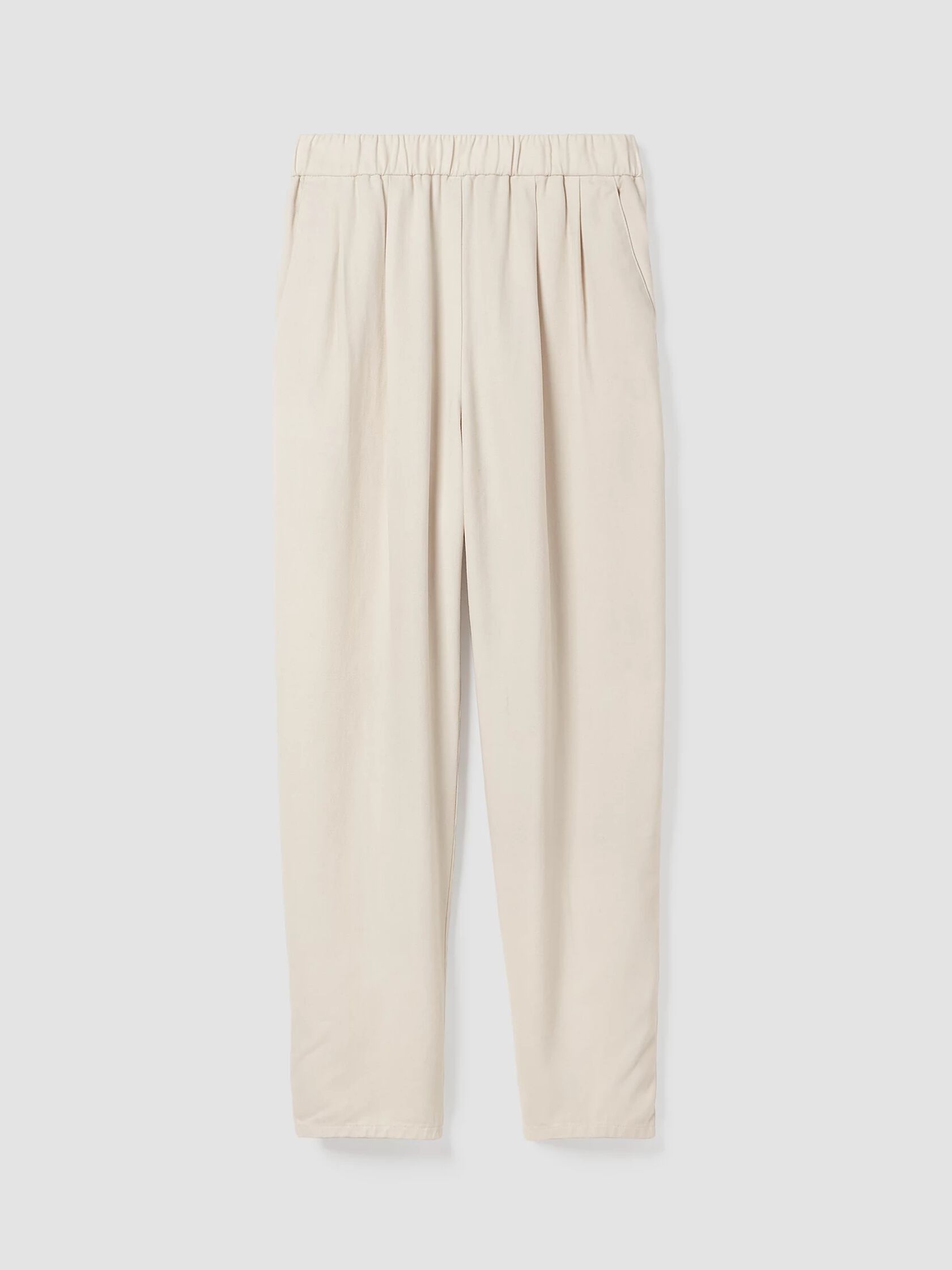 Soft Twill Pleated Tapered Pant