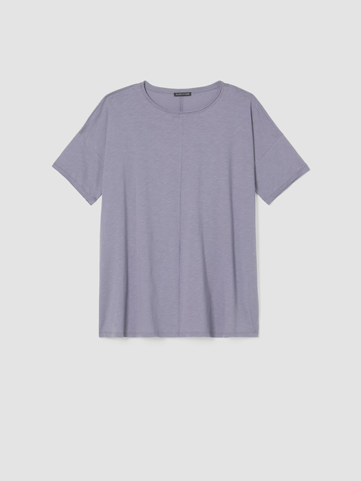 Organic Cotton Slub Jewel Neck Tee