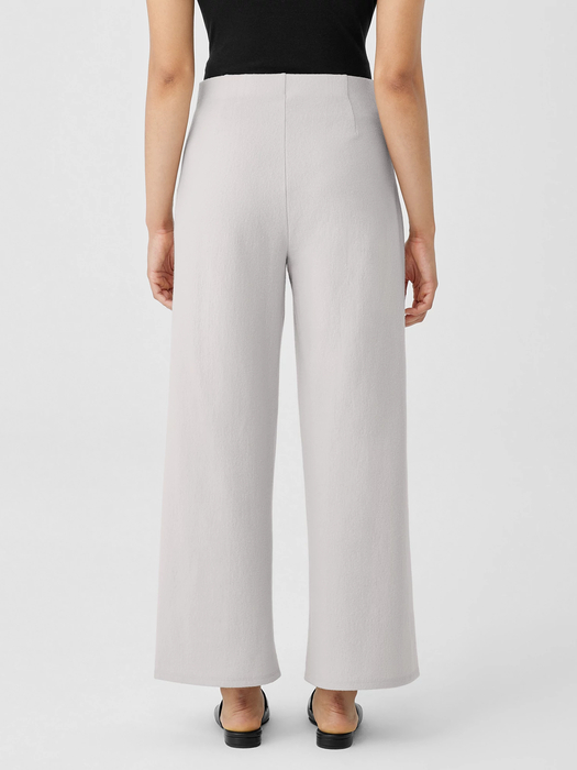 Boiled Wool Jersey Wide-Leg Pant