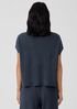 Organic Linen Cotton Mock Neck Top