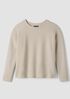 Organic Cotton Boucle Knit Crew Neck Top
