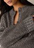 Brushed Alpaca Wool Blend High Collar Cardigan