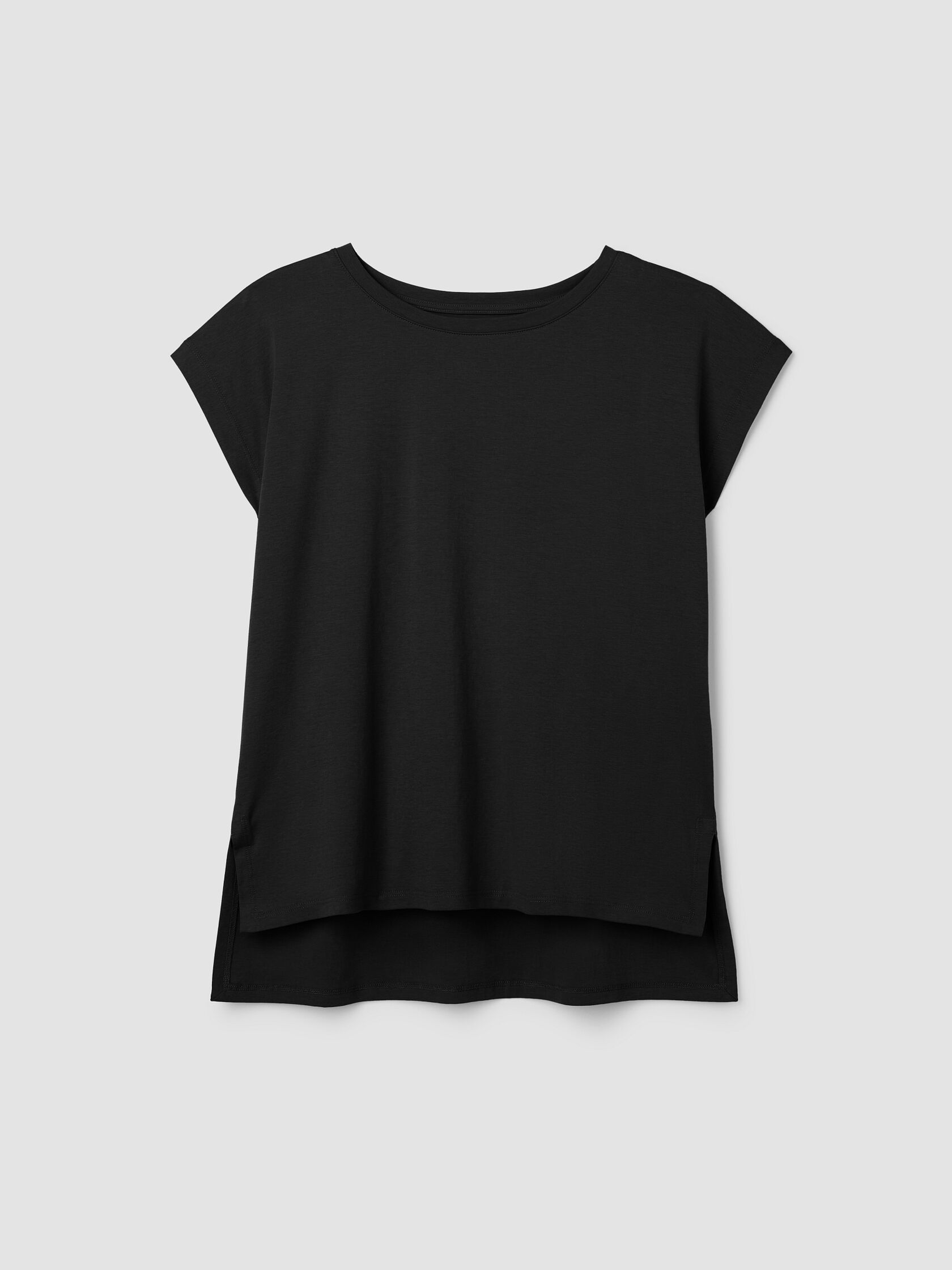 Organic Cotton Interlock Jewel Neck Sleep Tee