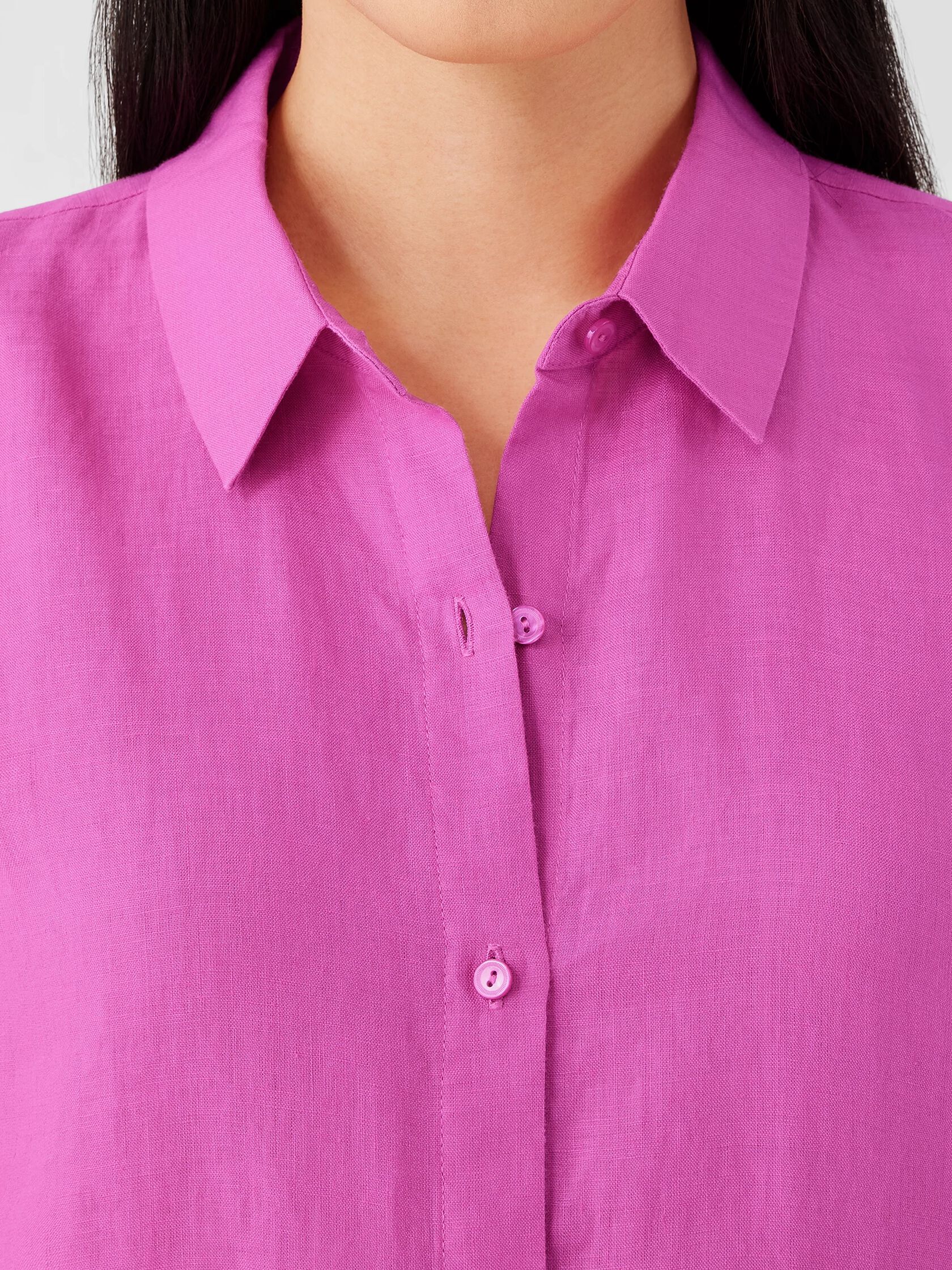 Organic Handkerchief Linen Classic Collar Shirt