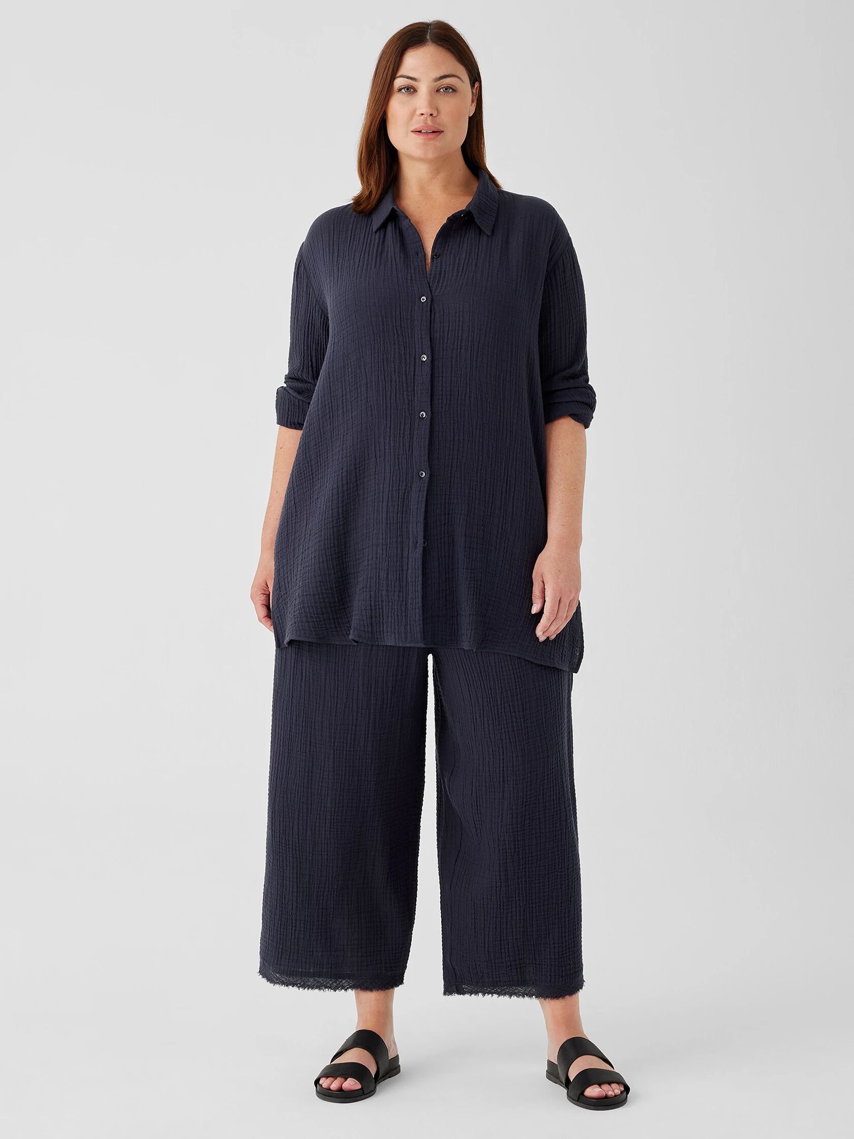Organic Cotton Gauze Classic Collar Shirt