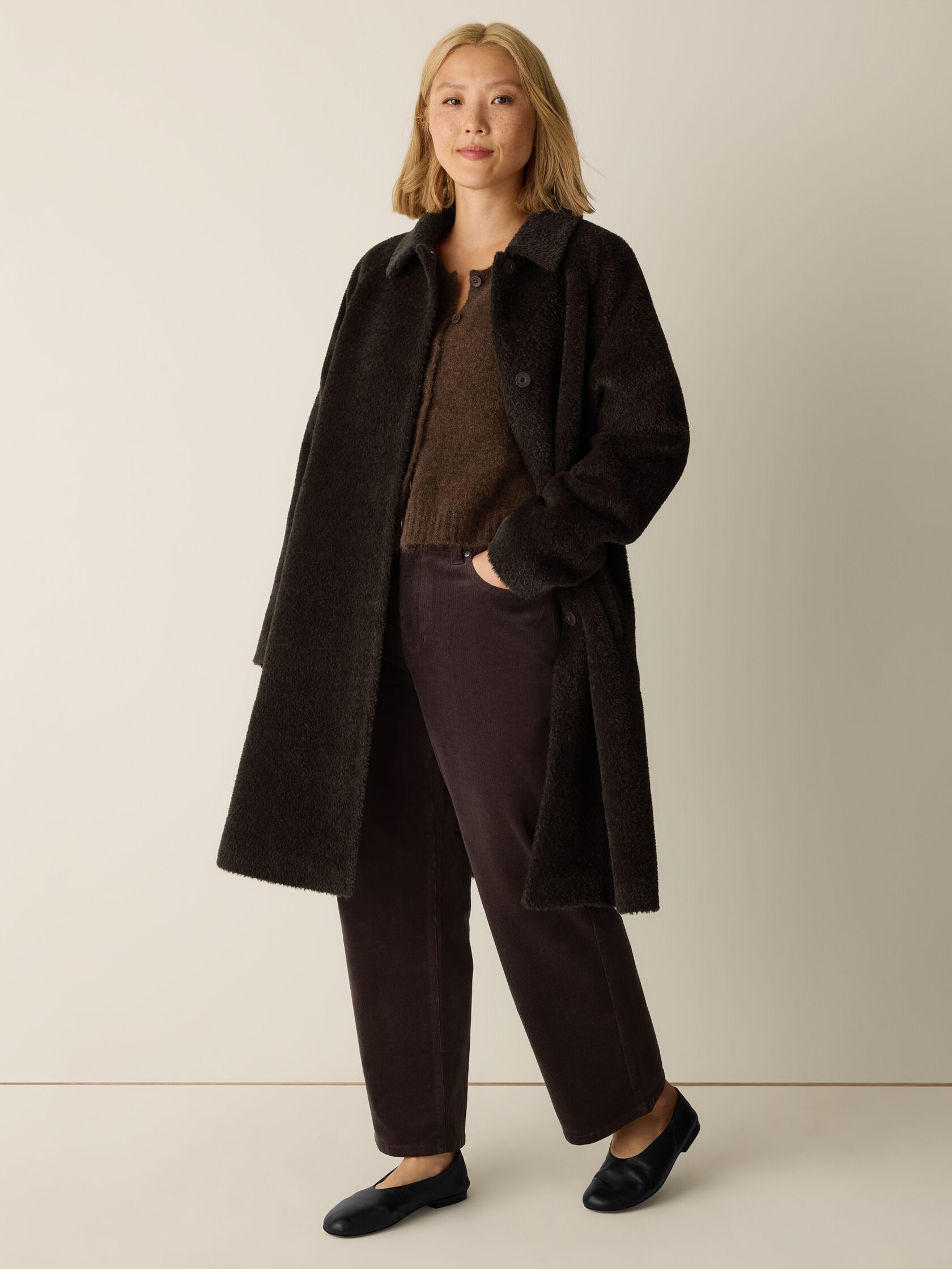 Fine Wool Alpaca Classic Collar Coat