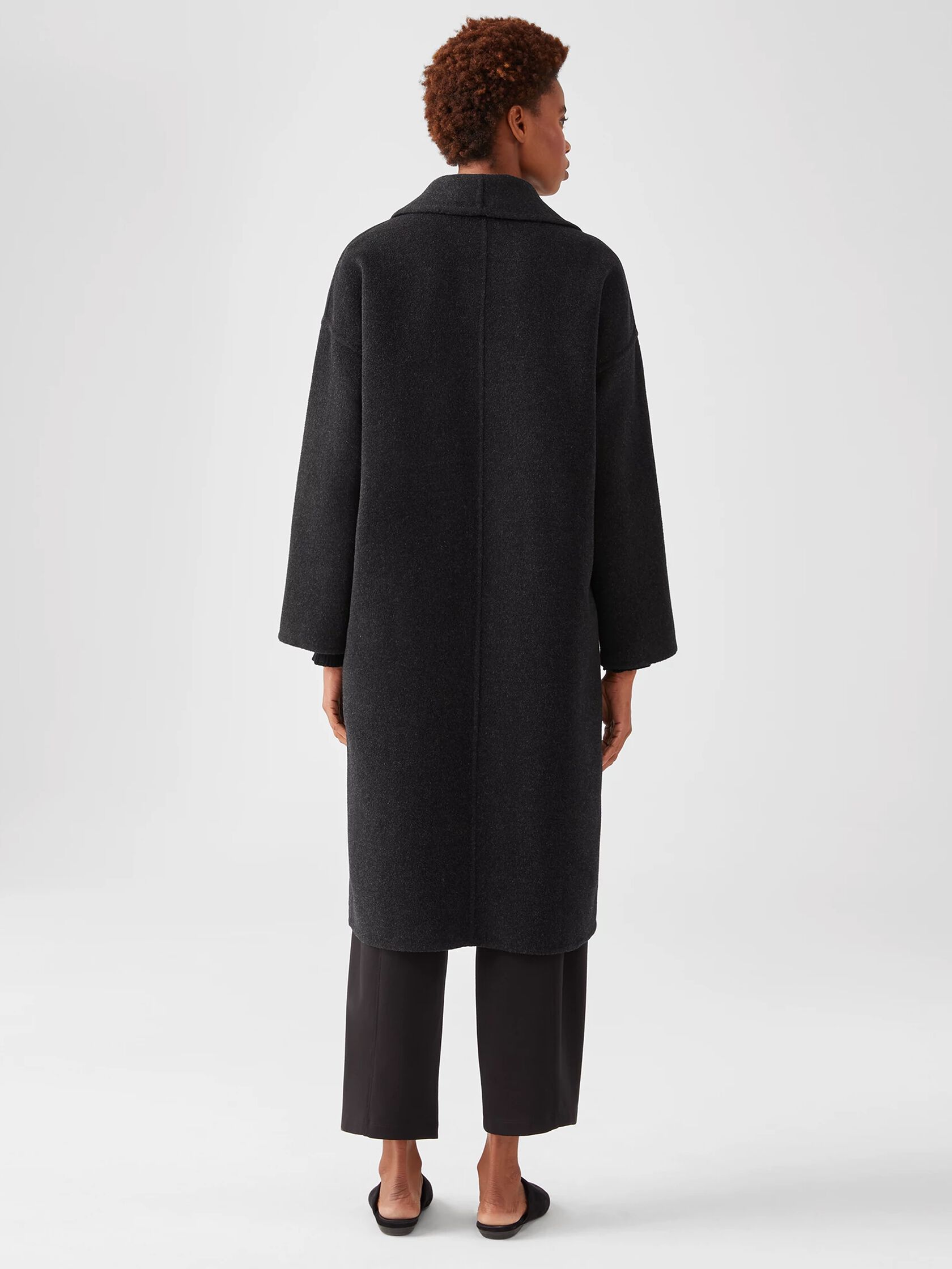Doubleface Wool Cashmere Shawl Collar Coat