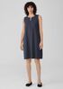 Cotton Blend Ponte Zip-Up Dress
