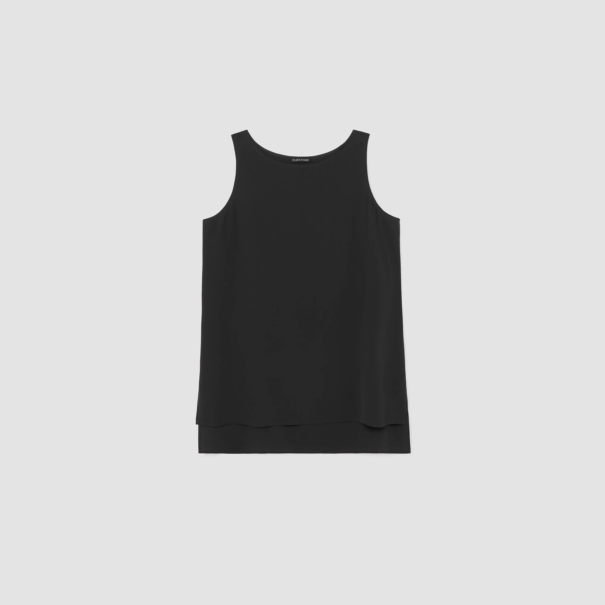 NWT EILEEN FISHER System Soft White Silk Jersey Stretch Tunic Tank Top $148 S M 