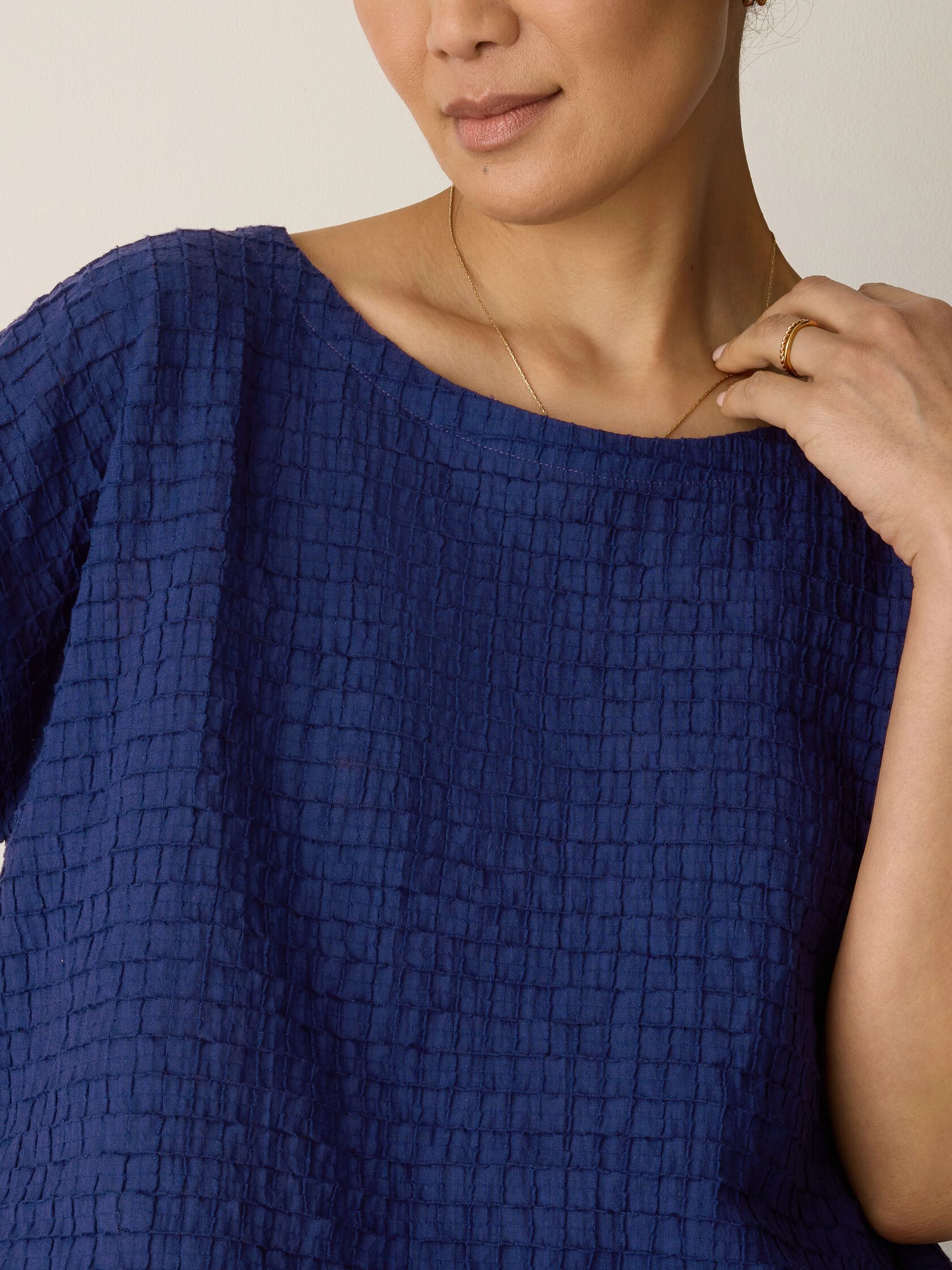 Organic Cotton Voile Box Square Top