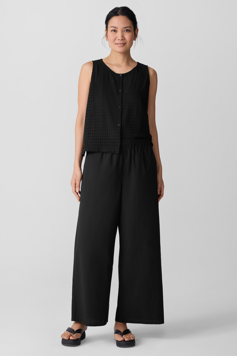 Washed Organic Cotton Poplin Wide-Leg Pant Washed Organic Cotton Poplin Wide-Leg Pant