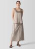 Stretch Silk Charmeuse Scoop Neck Tank