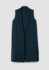 Lightweight Boiled Wool Shawl Collar Vest in Regenerative Wool