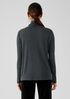 Pima Cotton Blend Turtleneck Top