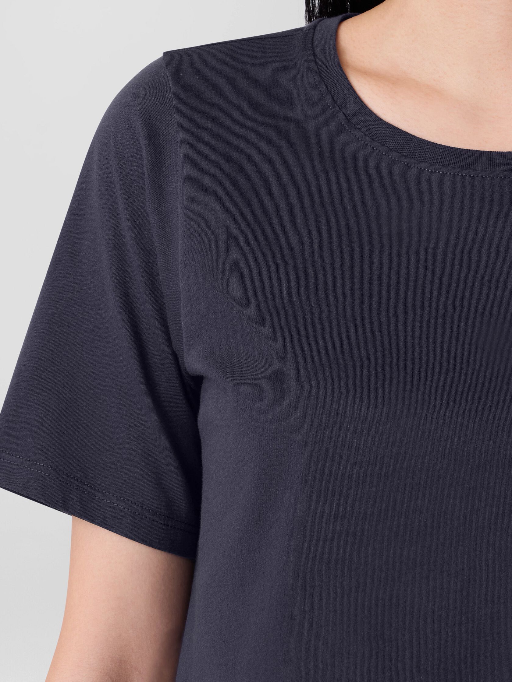 Organic Pima Cotton Jersey Round Neck Tee