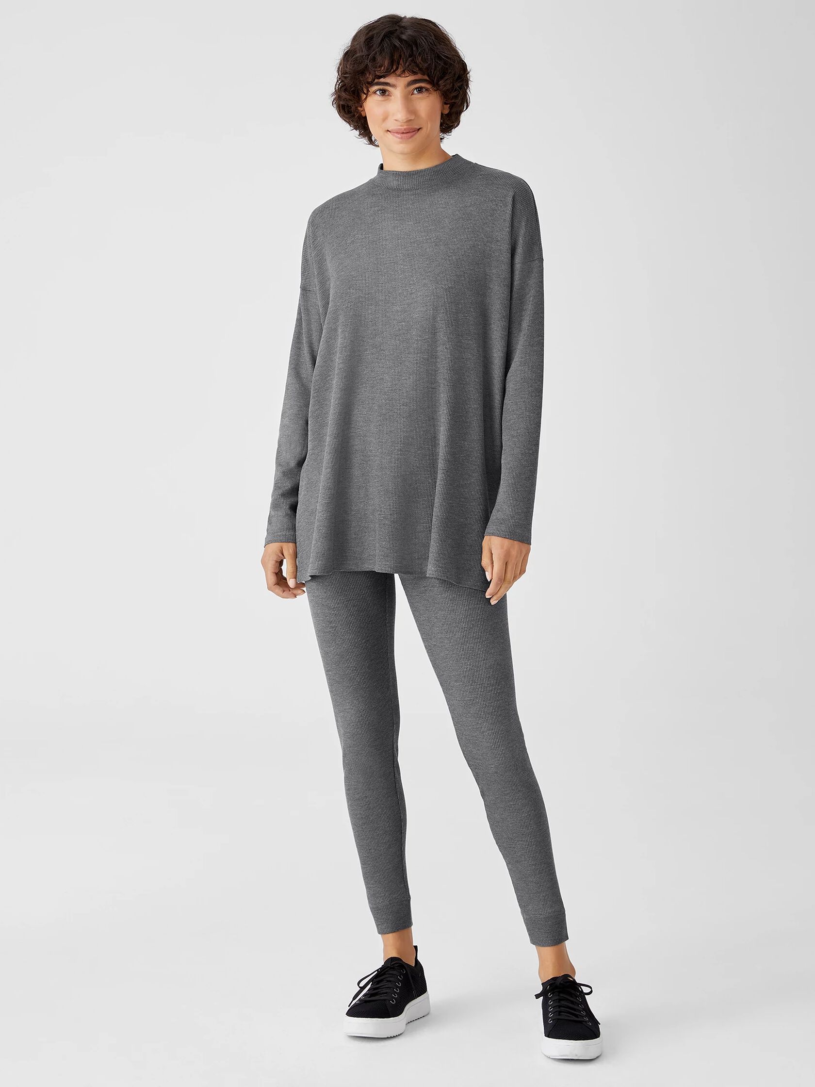 Cozy Waffle Knit High-Waisted Leggings