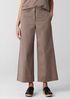 Stretch Cotton Twill Wide-Leg Trouser Pant
