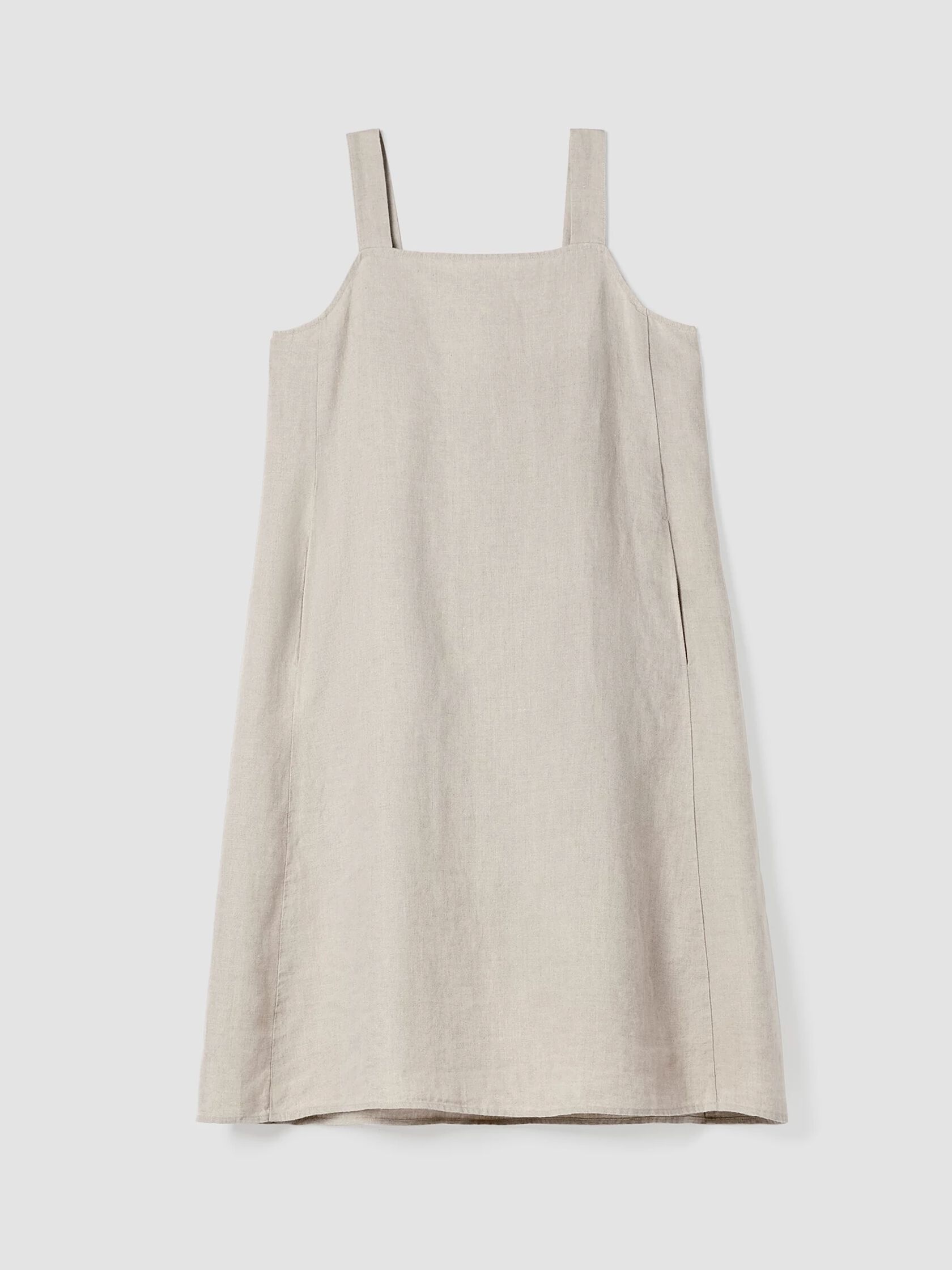 Organic Linen Square Neck Dress