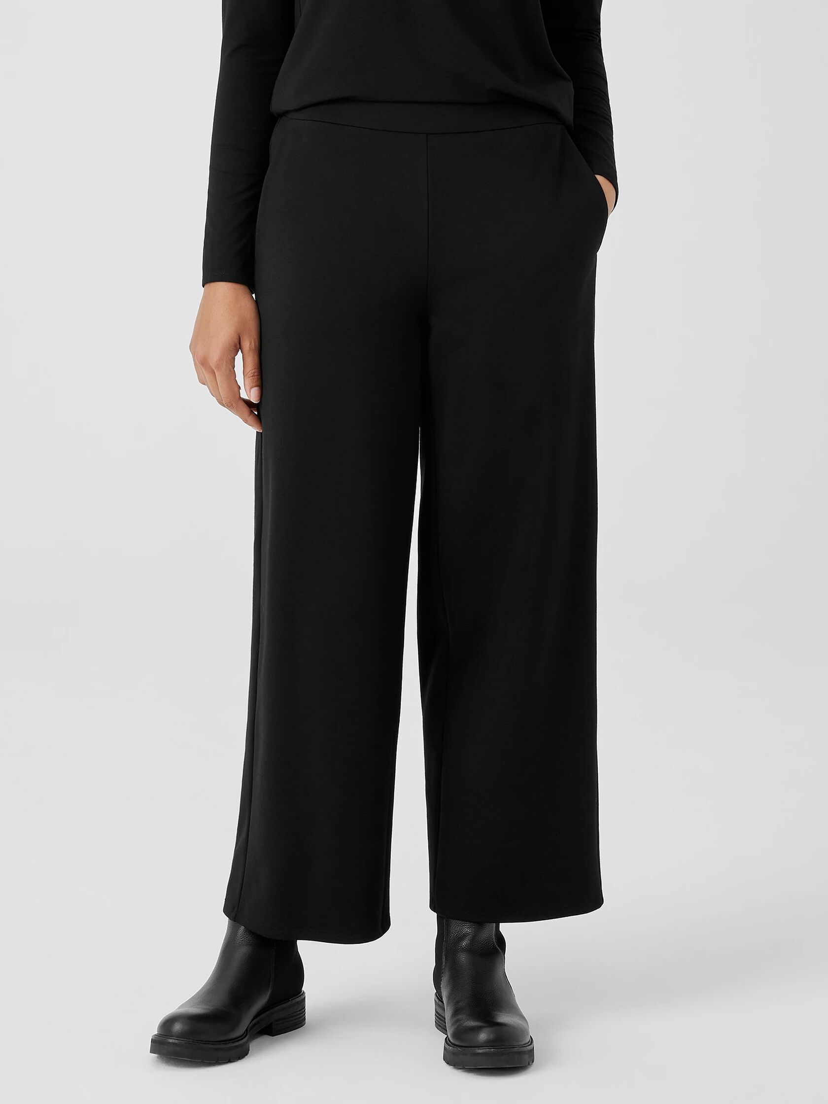 Washable Flex Ponte Wide-Leg Pant