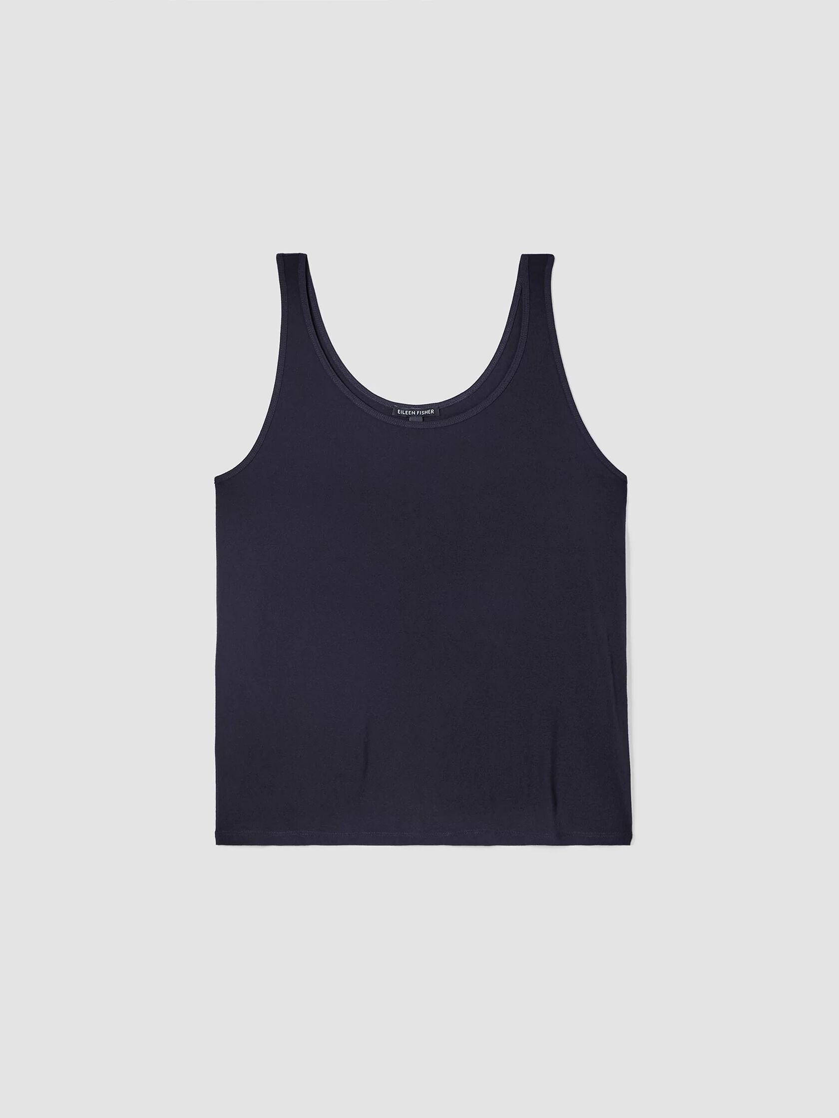 Stretch Silk Jersey Scoop Neck Tank
