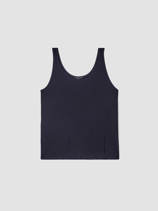 Stretch Silk Jersey Scoop Neck Tank